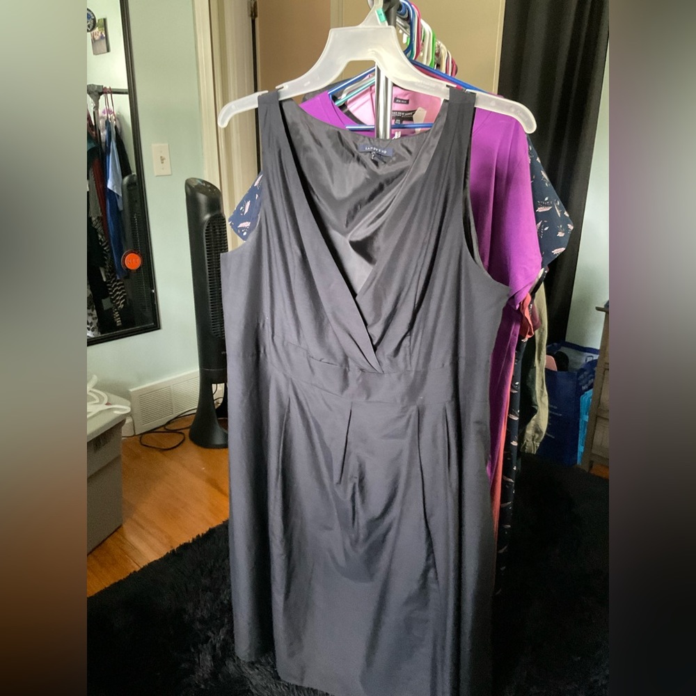 Lands End Black Dress